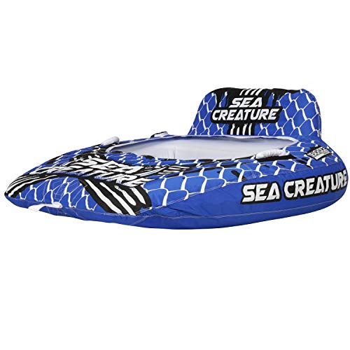 Seachoice Sea-Creature Towable Tube, Open Top Boat Tube w/ Backrests, 2 Person, 60 In. X 58 In. - Image 2