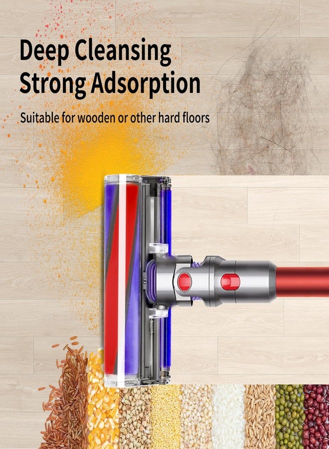 keluke Soft Roller Cleaner Head Compatible with Dyson Cyclone V10 Absolute,V10 Animal,V10 Total Clean +,SV12,V11 Cordless Vacuum Cleaners,Vacuum Head Replacement Suitable for Hard Floor - Image 3