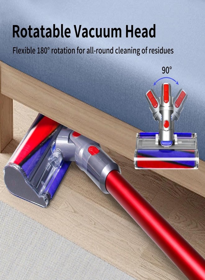 keluke Soft Roller Cleaner Head Compatible with Dyson Cyclone V10 Absolute,V10 Animal,V10 Total Clean +,SV12,V11 Cordless Vacuum Cleaners,Vacuum Head Replacement Suitable for Hard Floor - Image 4