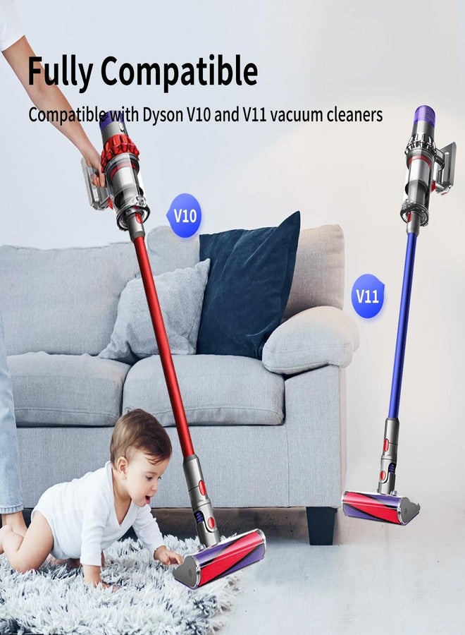 keluke Soft Roller Cleaner Head Compatible with Dyson Cyclone V10 Absolute,V10 Animal,V10 Total Clean +,SV12,V11 Cordless Vacuum Cleaners,Vacuum Head Replacement Suitable for Hard Floor - Image 2