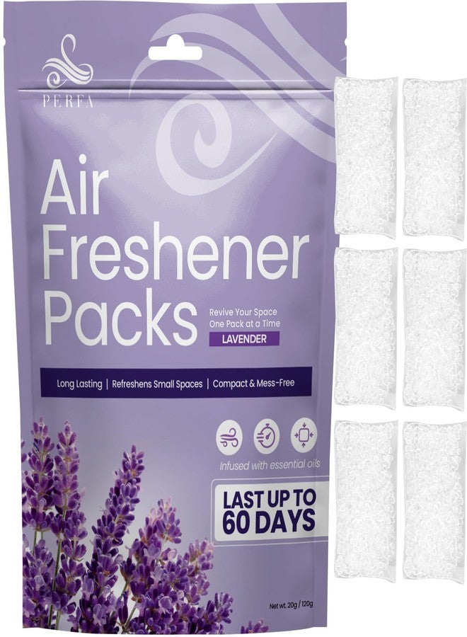 Perfa Lavender Odor Eliminator Pack of 6 | Long Lasting Odor Absorber for Home, Wardrobe, Shoes & Small Spaces | Scented Smell Absorber for Drawers, Trash Cans & Closet | Daily Use Lavender Packs by Perfa - Image 1