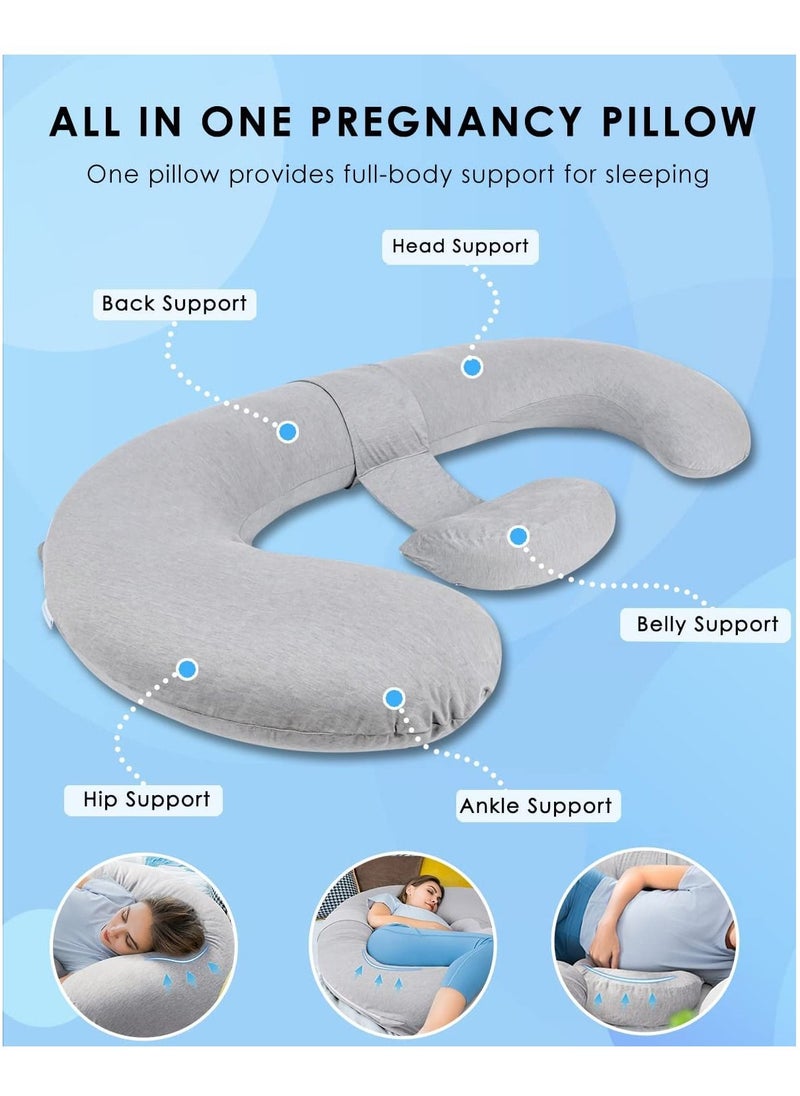 molody C Shaped Nursing And Maternity Pillow With Removable Velvet Cover  - Image 3
