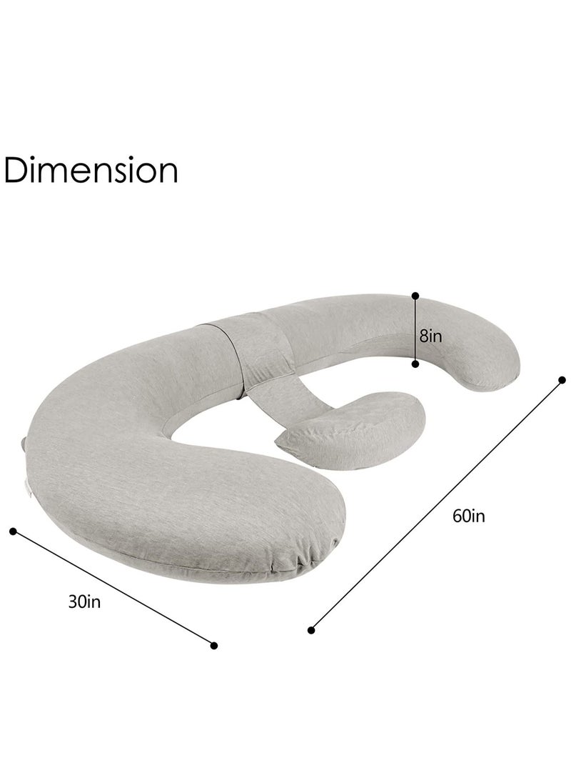 molody C Shaped Nursing And Maternity Pillow With Removable Velvet Cover  - Image 2