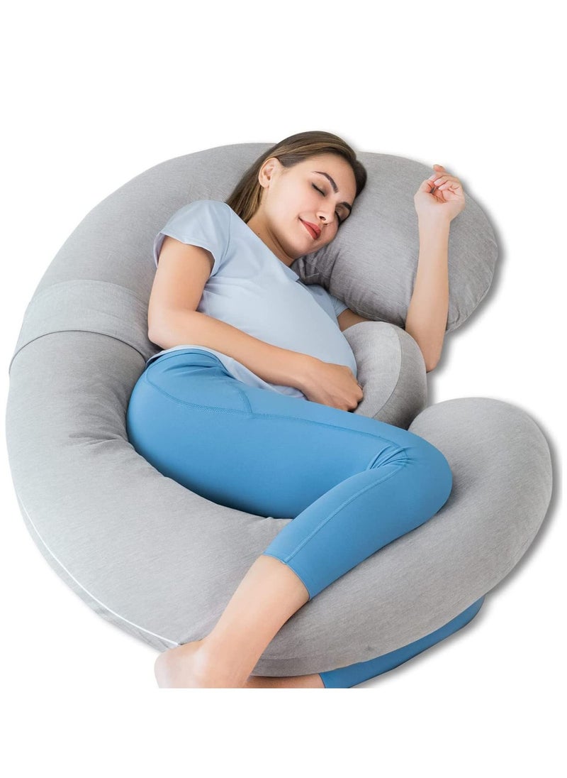molody C Shaped Nursing And Maternity Pillow With Removable Velvet Cover  - Image 1