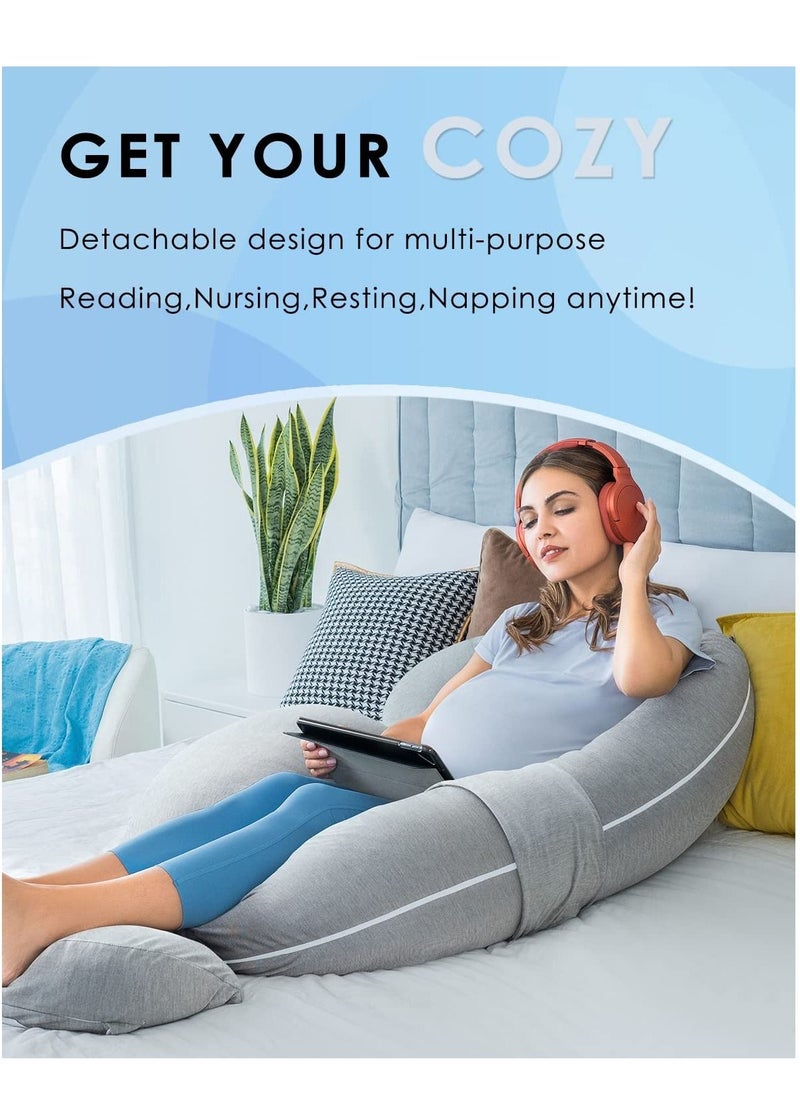 molody C Shaped Nursing And Maternity Pillow With Removable Velvet Cover  - Image 4