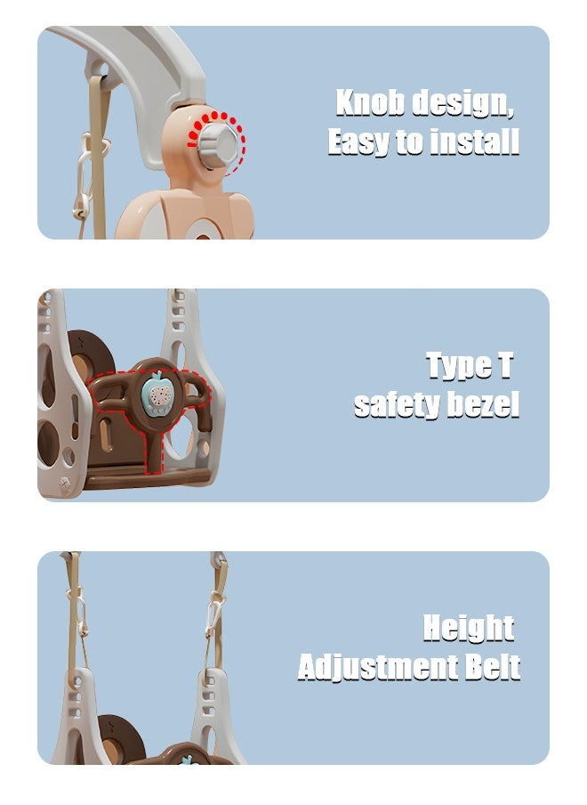 3-in-1 Baby Swing Sets with Music Machine Indoor Slide Freestanding Playset Indoor Outdoor Backyard Baby Playground Toy for Toddlers - pzsku/Z623C91AA690E0657331AZ/45/_/1716256820/d2e00a5a-8739-4efe-83d3-e88823e8c508