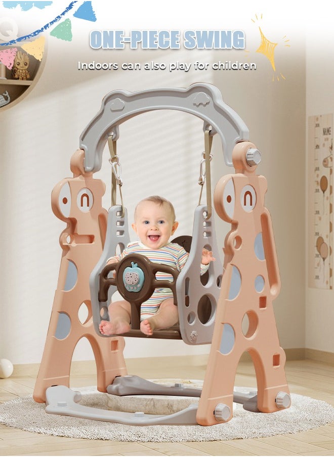 3-in-1 Baby Swing Sets with Music Machine Indoor Slide Freestanding Playset Indoor Outdoor Backyard Baby Playground Toy for Toddlers - pzsku/Z623C91AA690E0657331AZ/45/_/1716256820/d96bbdae-af03-438a-83f5-d54c52dc4b5f