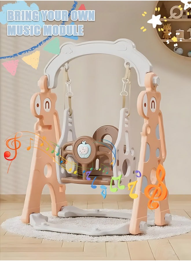 3-in-1 Baby Swing Sets with Music Machine Indoor Slide Freestanding Playset Indoor Outdoor Backyard Baby Playground Toy for Toddlers - pzsku/Z623C91AA690E0657331AZ/45/_/1716256821/954b3cec-f33d-481f-ba76-e6f32624851d