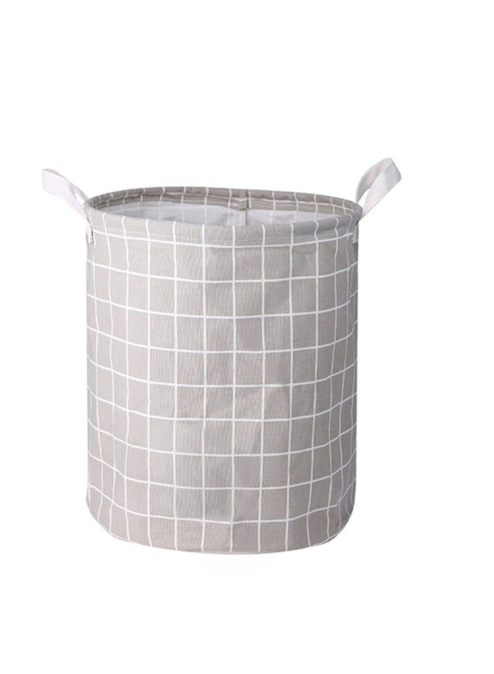 DEO KING Foldable Lattice Clothes Basket Grey 40*35cm - Image 1