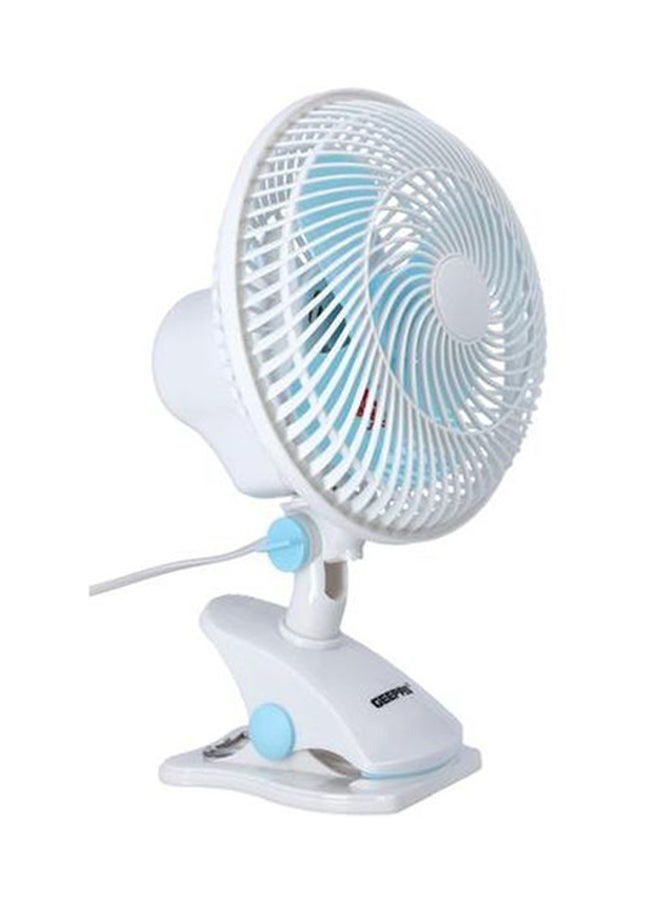 رقطة مروحة طاولة ومروحة بمشبك 2 في 1، مروحة مكتب محمولة بإعدادين للسرعة، محرك فائق الهدوء، وضعان متذبذبان وثابتان، غطاء شبكي أمان، أبيض/أزرق، 8 بوصات - Image 3