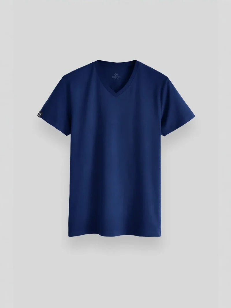 تومي لايف TOMMY Men's V-Neck Short Sleeve T-Shirt