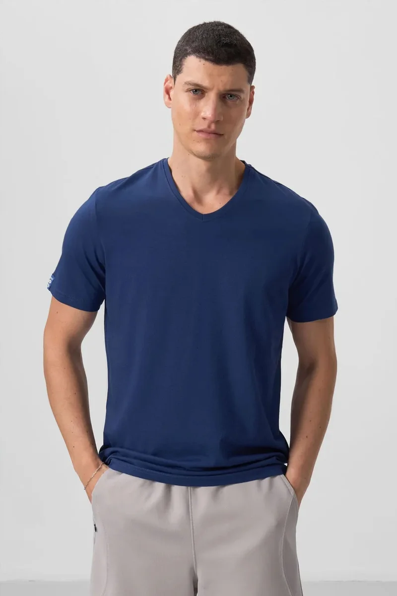 تومي لايف TOMMY Men's V-Neck Short Sleeve T-Shirt