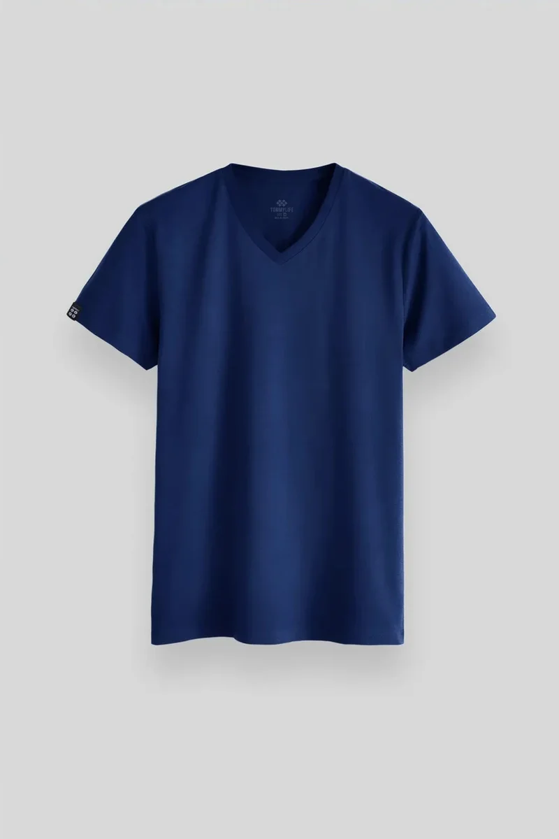 تومي لايف TOMMY Men's V-Neck Short Sleeve T-Shirt