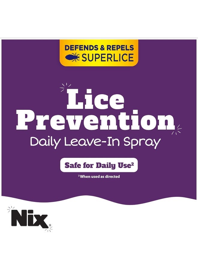 Nix Lice Prevention Spray for Kids, A Daily Leave-In Conditioning Spray to Repel Superlice, 6.0 fl oz - Image 3