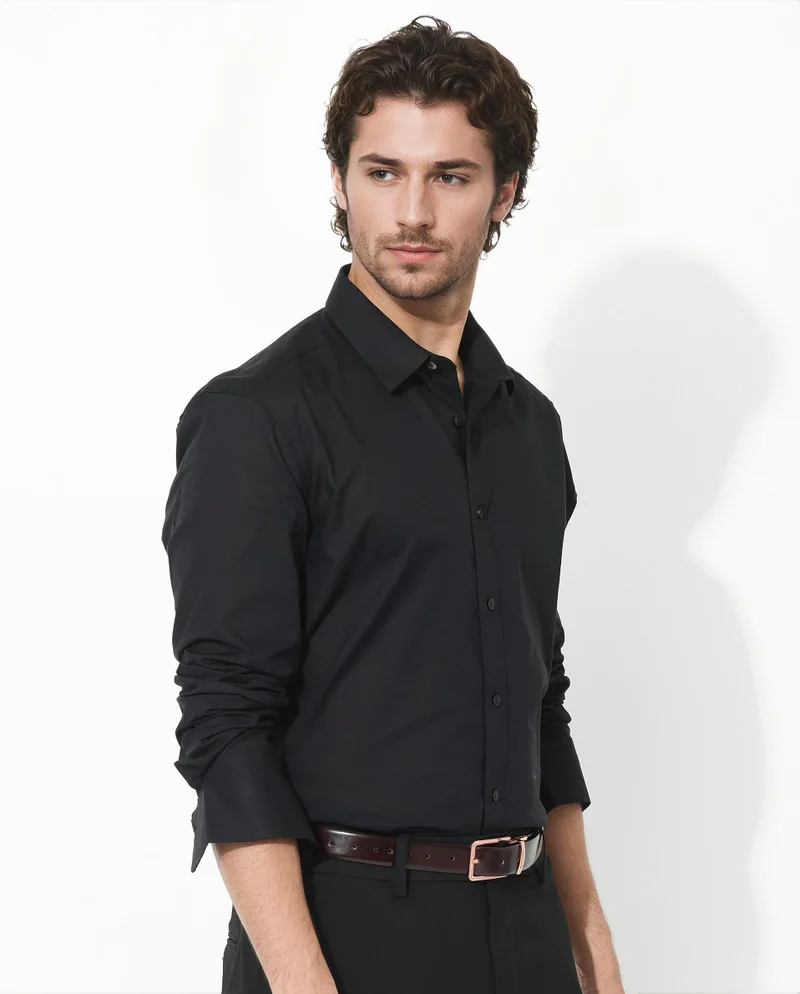 Rare Rabbit Men's Cotton Plain Summer Shirt