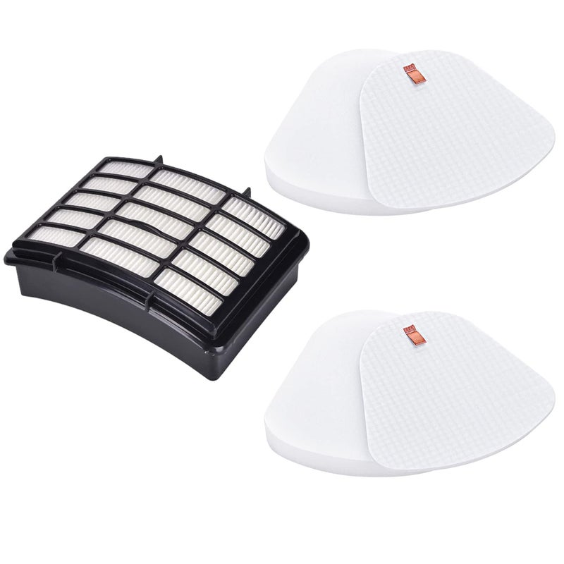 Anewise Vacuum Replacement Filter for Shark Navigator LiftAway ZU503AMZ NV350 NV351 NV352 NV355 NV356 NV357NV358NV360 UV540 UV440 2 PreFelt  1 Hepa Filter Replace Part XFF350  XHF350