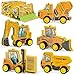 Oriate Rolling Construction Toys for Magnetic Tiles 5pcs Construction Vehicle Toys Compatible with Magnet Tiles Kids Trucks for Magnetic Building Blocks Magnetic Tiles Educational Gift Boys Girls - Image 2