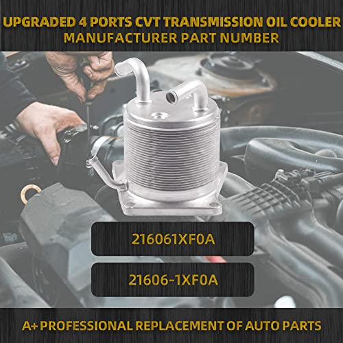 Dasbecan Upgraded 4 Ports CVT Transmission Oil Cooler - Compatible with 2007-2012 Sentra 2011-2014 Juke 2008-2013 Rogue - Replaces #216061XF0A 216063TX0A - Image 2