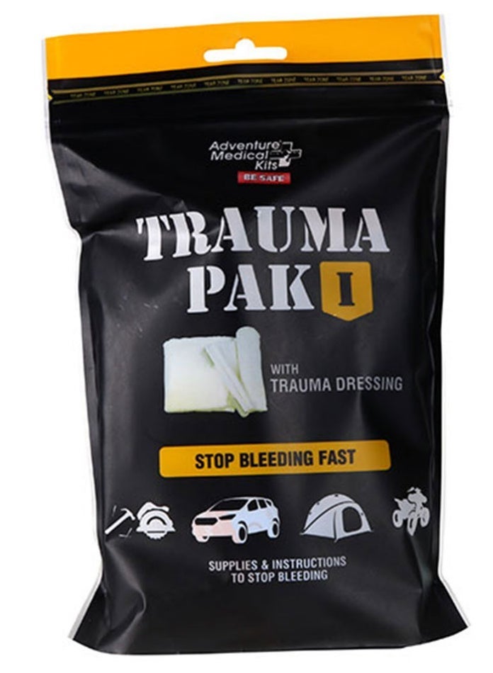 Adventure Medical Kits Trauma Pak I – Emergency Bleeding Control Kit with Trauma Dressing & Gauze, Waterproof DryFlex Bag, EMT Shears & Gloves, Compact Lightweight First Aid Kit for Home, Travel & Out