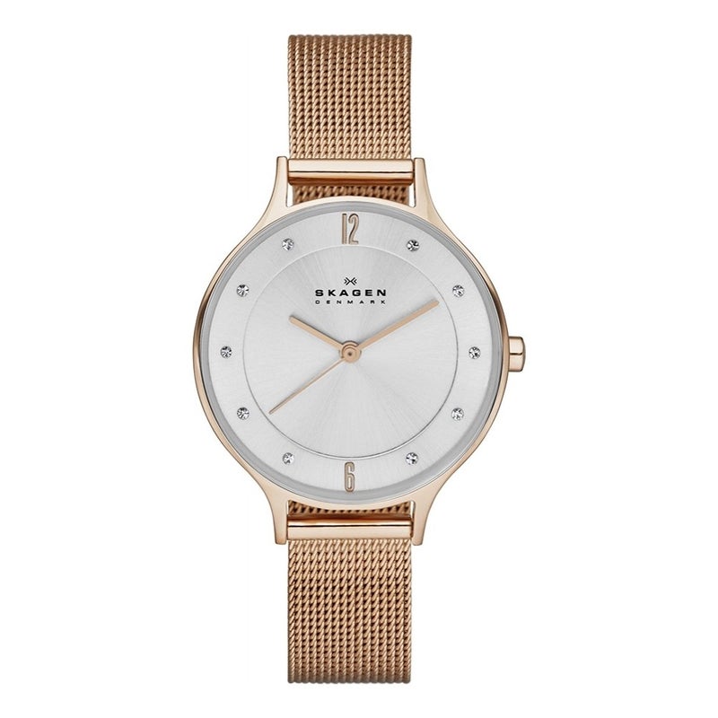 Skagen Women's Anita Lille Three-Hand Rose Gold Stainless Steel Mesh Band Watch (Model: SKW2151) - Image 1