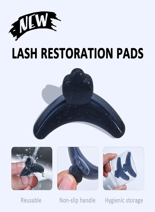 PERMANIA Lash Revise Pad, Eyelash Fix Shields Reusable Lash Separator Palette Silicone Plate Lash Lift Tool (Black) - Image 4