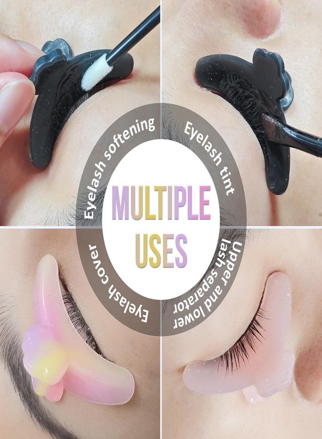 PERMANIA Lash Revise Pad, Eyelash Fix Shields Reusable Lash Separator Palette Silicone Plate Lash Lift Tool (Black) - Image 2