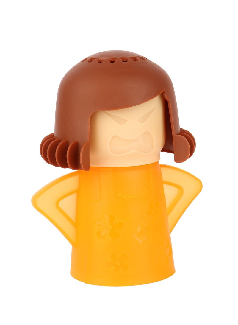 Angry Mama Microwave Cleaner Angry Mom Microwave Oven Steam Cleaner and Disinfects With Vinegar and Water for Kitchens, Steamer Cleaning Equipment Cleans the Crud in Minutes (Yellow)  - Image 1
