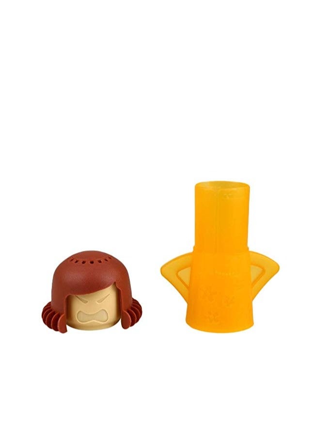 Angry Mama Microwave Cleaner Angry Mom Microwave Oven Steam Cleaner and Disinfects With Vinegar and Water for Kitchens, Steamer Cleaning Equipment Cleans the Crud in Minutes (Yellow)  - Image 2