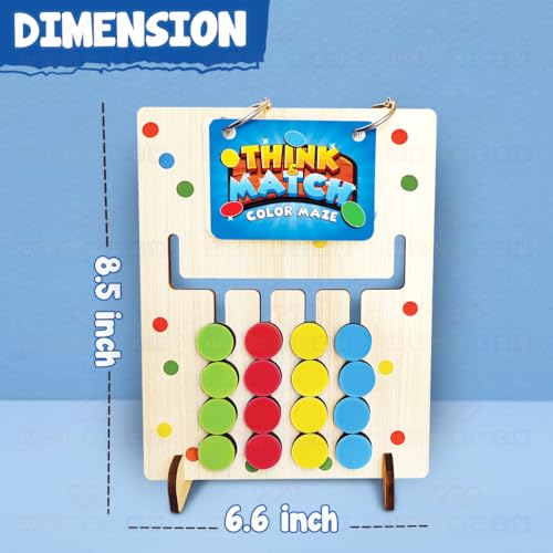 Wembley Wooden Toys Puzzle Game for Kids and Adult | Intelligence Brain Teaser | Colorful Tetris-Style Blocks on a Smooth Wooden Hexagon Board - Non Toxic - Image 2