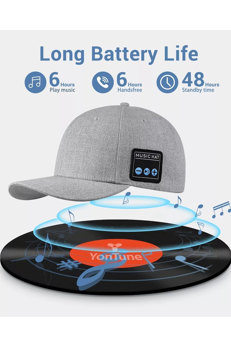 LUCKIER Bluetooth Headphones Music Baseball Cap with Built-in Speaker - Wireless Stereo, 8 Hours Playtime, Lightweight, Suitable for Outdoor Activities - Image 4