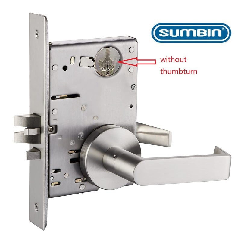 SUMBIN Commercial Mortise Lockset with Lever for Entry/Office Door F04 - Image 2