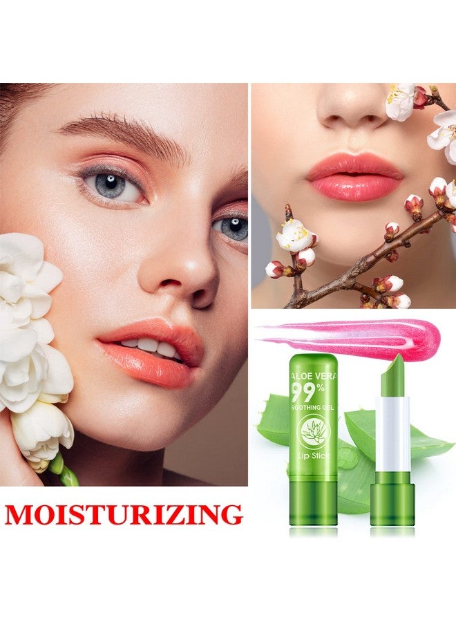 WYBLZPXZ 3 Pcs Aloe Vera Lipstick,Long Lasting Lip Care Nutritious Plumper Lip Balm Moisturizer Magic Temperature Color Change Lip Gloss - Image 2