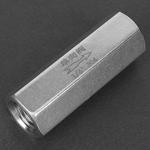 Marhynchus Air Check Valve Stainless Steel Hex BSPP Female Thread One Way Air Check Valve for Gas, Oil, Water Pipe Connection(1/4”) Check Valve air Compressor Check Valve 1/4 Inch One Way Check Valve - Image 3