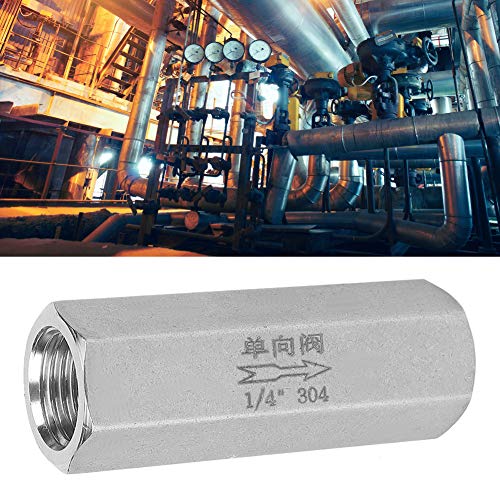 Marhynchus Air Check Valve Stainless Steel Hex BSPP Female Thread One Way Air Check Valve for Gas, Oil, Water Pipe Connection(1/4”) Check Valve air Compressor Check Valve 1/4 Inch One Way Check Valve - Image 4