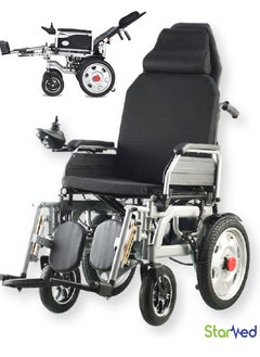 STARMED STARMED Electric Power Wheelchair, Folding, Black, Lightweight, Automatic Adjustment, Fully Lying & Easy To Carry - Elderly-Disabled  - Image 1
