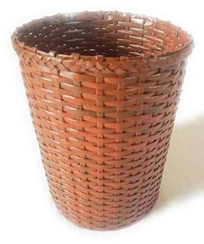 Sonas Creation Paperus Light Brown Opentop Dustbin Waste Basket Paper Bin Trash Can Standard Size 10 Liter 11 inch Tall EcoFriendly Handmade of Paper Ropes - Image 1