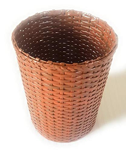 Sonas Creation Paperus Light Brown Opentop Dustbin Waste Basket Paper Bin Trash Can Standard Size 10 Liter 11 inch Tall EcoFriendly Handmade of Paper Ropes - Image 4