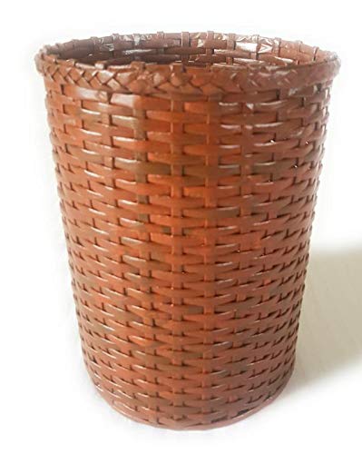 Sonas Creation Paperus Light Brown Opentop Dustbin Waste Basket Paper Bin Trash Can Standard Size 10 Liter 11 inch Tall EcoFriendly Handmade of Paper Ropes - Image 3