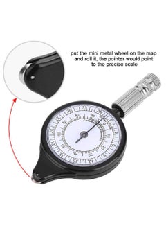 SYOSI 2 in 1 Map Measurer, Mini Cam Map Measuring Gauge Range Finder Meter, Rangefinder Odometer Distance Calculator, Metal Wheel Map Wheel Distance Measuring Tool  - Image 3