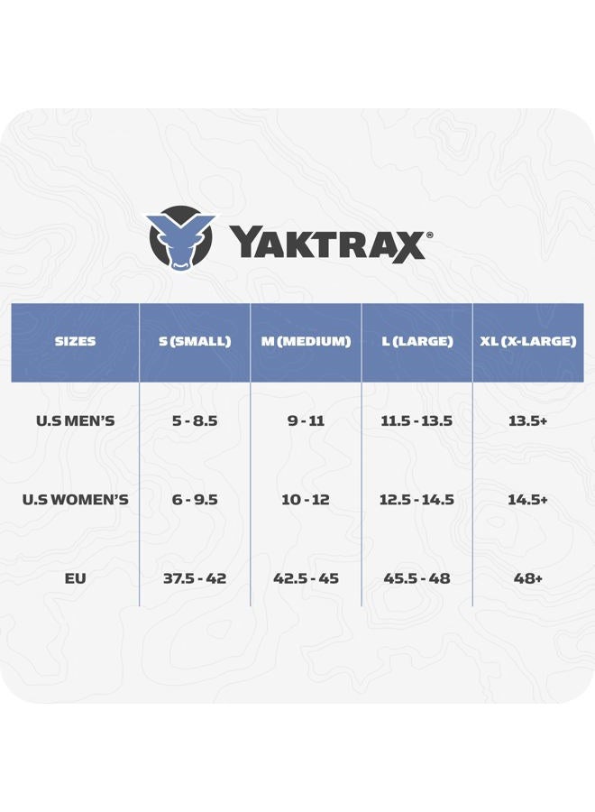 Yaktrax Run Traction Cleats for Snow and Ice, Gray/Red, Small (8161) - Image 5