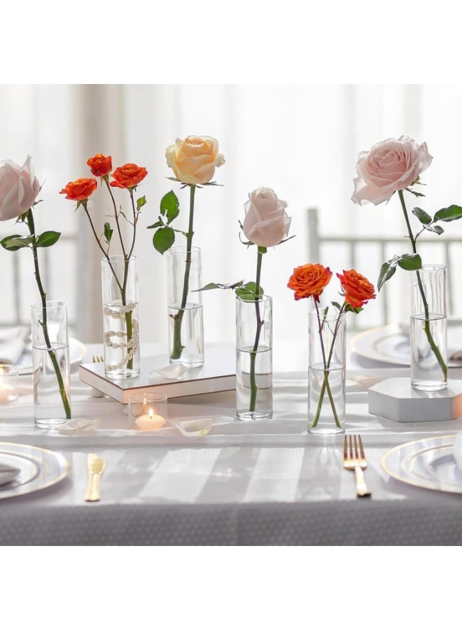 Mado Gallery Clear Cylinder Glass Vase (5×30 CM) – Tall Glass Vase for Flowers, Floating or Pillar Candles, Ideal for Home & Wedding Décor, Available in Box of 1PC, 3PCS, or 6PCS - Image 5