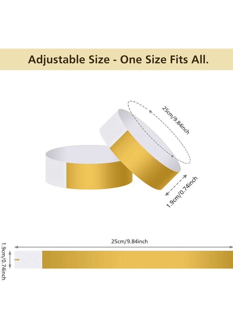 SYOSI أساور معصم للفعاليات ٣٠٠ قطعة نيون ورقية للفعاليات حفلة أرجوانية بالجملة أشرطة الذراع أساور مقاومة للماء للأندية خفيفة الوزن الحفلات والمهرجانات والمعارض ذهبية - Image 4