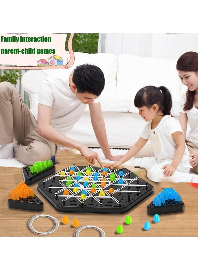 Generic Interactive triangle chain chess Geoboard Puzzle Game Triggle for Kids and Adults – Colorful Peg & Rubber Band Brain Teaser – STEM Educational Toy for Creativity and Logic - Image 5