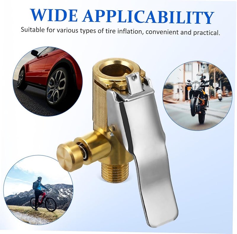 Quick Connect Locking Tire Chuck Adapter for Air Pumps Cars Bikes Motorcycles 2PCS - Image 4
