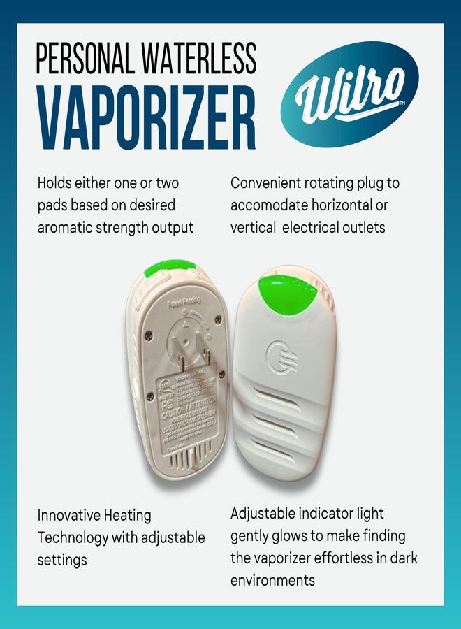 Wilro Waterless Vaporizer Includes Two Menthol and Two Lavender Vapor Pads - Image 5