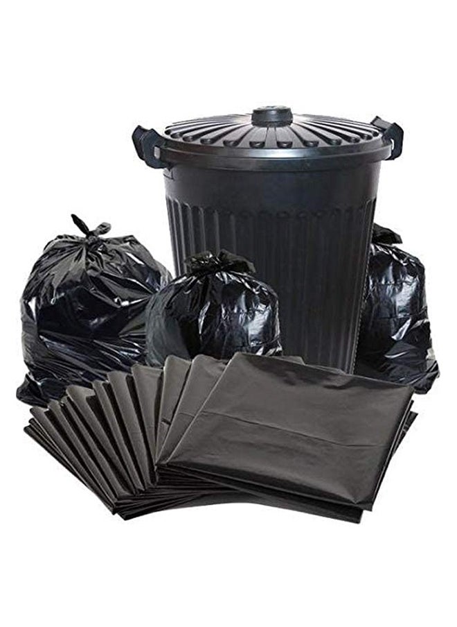 SNH Packing Garbage Bag Black 65x95 Biodegradable Trash Bags Compostable Kitchen Bin Liners Vest Handy Trash Bags For Home Office Trash Can Grocery Bag Trash Plastic Bag Pack Of 20 Pieces  - Image 1