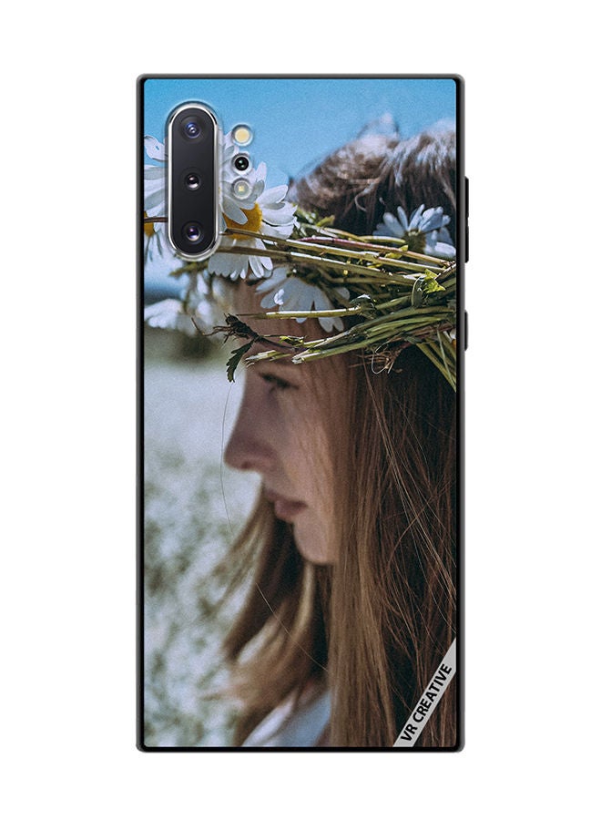 VR CREATIVE Protective Case Cover For Samsung Galaxy Note10 Plus 5G Girl With Flower Crown Design Multicolour - Image 1