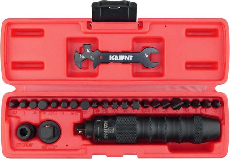 KAIFNT K504 Heavy Duty Manual Impact Driver Set, 3/8-Inch 1/2-Inch, 25-Piece - Image 4