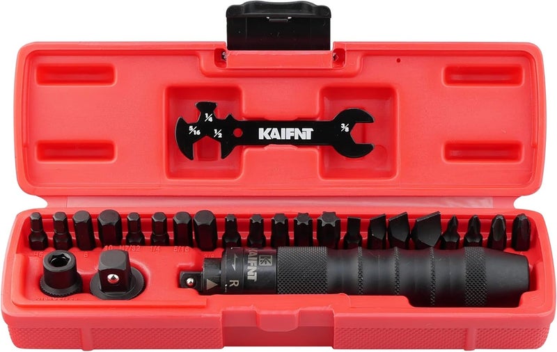 KAIFNT K504 Heavy Duty Manual Impact Driver Set, 3/8-Inch 1/2-Inch, 25-Piece - Image 2