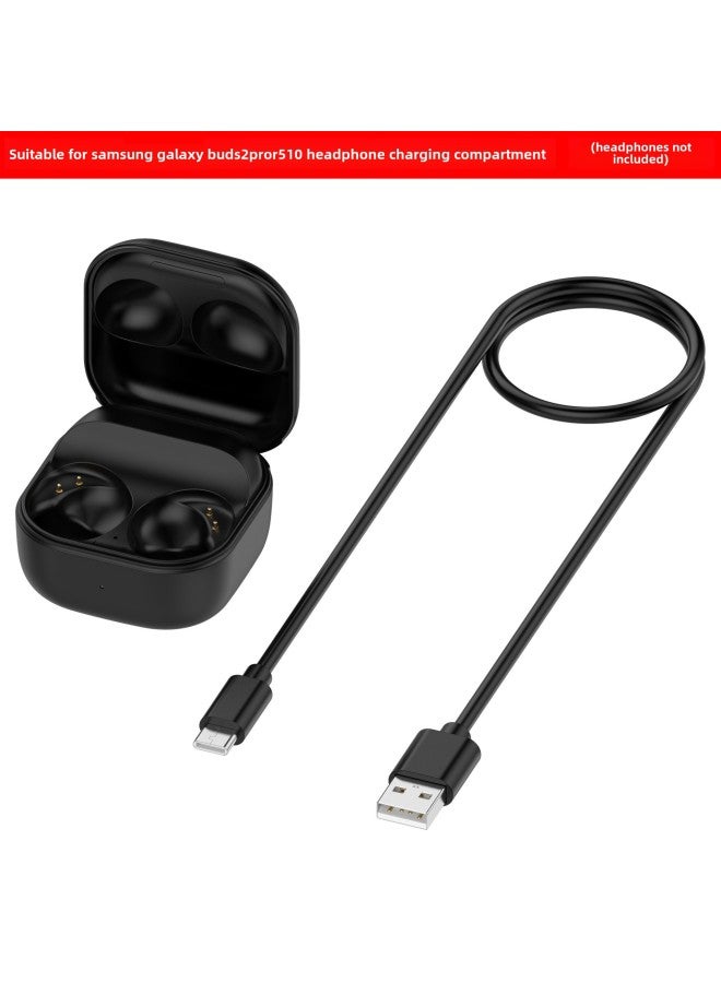 For Samsung Galaxy Buds2 Pro Headphone Charging Bin SM-R510 Storage Charging Box-Color:Black-Model Specifications:Galaxy Buds2 Pro - Image 1